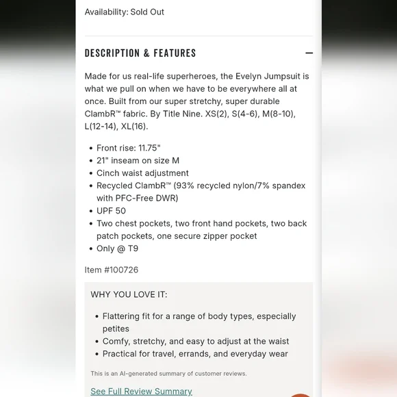 Title Nine, Evelyn Jumpsuit - Picture 4 of 15